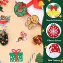2 x 24 PCS Christmas Iron On Patches, Xmas Embroidered Sew Applique Repair Patch Santa Claus Christmas Tree Wreath Snowman Elk Angel Reindeer Candy Cane DIY Crafts for Clothing