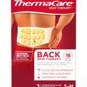 2 x ThermaCare Advanced Back & Hip HeatWraps, Long-Lasting, Disposable Heat Therapy for Lower Back Pain, Muscle Soreness, & Herniated Discs, Drug-Free (S-M, Pack of 3) (Black, M)