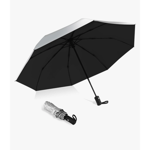 42 inch UPF 50+ Sun Umbrella UV Protection UV Umbrella Parasol Umbrellas Travel Compact for Rain Sun Waterproof And Wind Resistant Sun Blocking Umbrellas Auto Open Close With Black Case