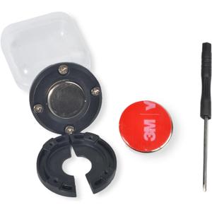 Universal CB Mircophone Magnetic Kit, Round Knob Mobile Radio Speaker Mic Magnet Holder Mount for Motorola HLN9073B CDM1250 CDM750 Kenwood TK768G TK868G TM471A (Black)
