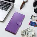 Wallet Case for Samsung Galaxy S23 with RFID-Blocking Credit Card Holder, PU Leather Folio Flip Cover Women Men Protective Phone Case Compatible with Samsung S23, Purple