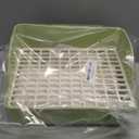 Automatic Parakeet Bird Bath with Pump, Large Bird Shower Fountain Indoor Bathtub with Running Water, Parrot Bath Tub Faucet for Pet Birds, African Grey, Cockatiel, Conure, Budgie, Lovebird (Square - Green)