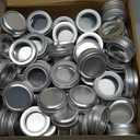 Zubebe 100 Pcs Aluminum Tin Jar Refillable Containers Clear Top Screw Lid Round Tin Container Bottle for Cosmetic, Cream, Diamond Painting, Salves, Balms, Lip Balm, Spices or Others, Silver (1 oz)