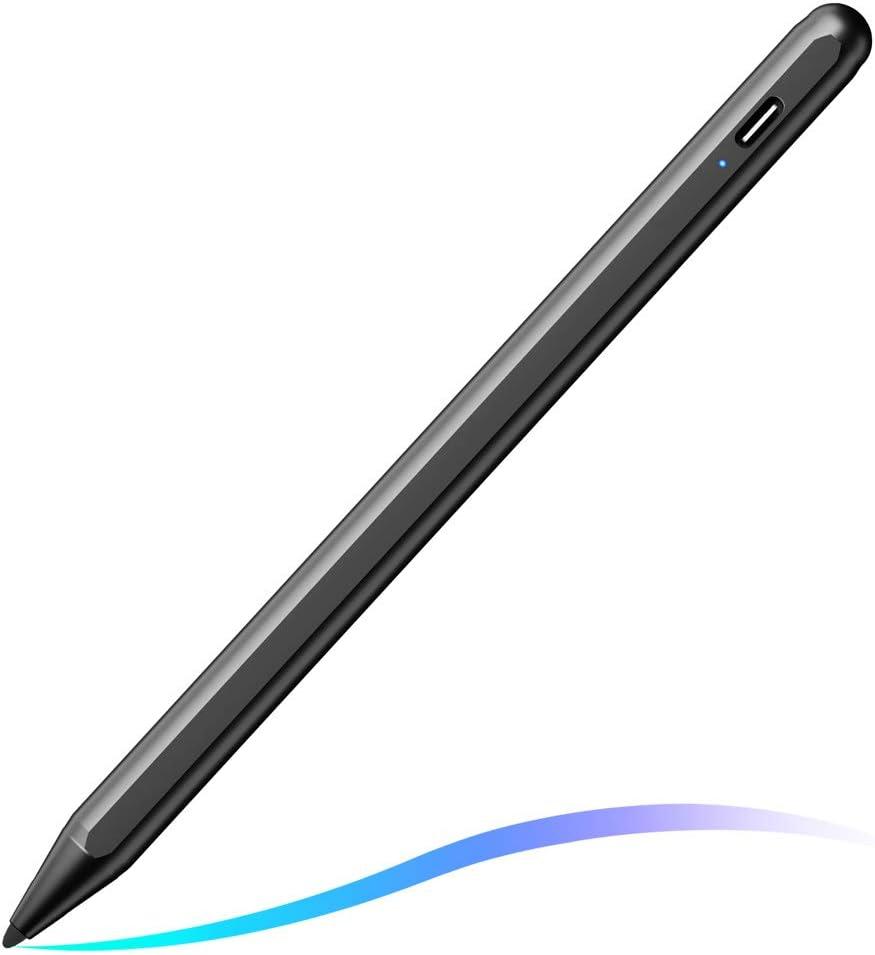 Stylus Pen for iPad (2025-2018) with Fast Charge Palm Rejection,FOJOJO Active Pencil for iPad10/9/8/7/6th,11th A16,Pro 11/13 M4,Air 11/13 M2/M3,Pro12.9,Air 5/4/3rd,Mini 7/6/5 (black)
