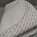 OIAHOMY 75L Blanket Basket, Woven Cotton Rope Basket for Organizing 22x17x12, Used for Living Room, Bedroom, Nursery, Light Yellow & White