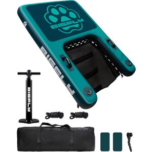 BIGFLY Inflatable Water Ramp for Dogs Pup Plank Dog Float, Large Dog Pool Float Up to 320 Pounds, Puncture-Resistant Surface