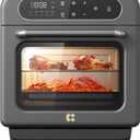 CIARRA 8-in-1 Steam Oven Countertop with Air Fryer, 13QT Mini Convection Toaster Oven with Steam, Rapid Steam, Air Fry, Vapor Bake, Steam Clean, Bake, Dried, Ferment, Grey
