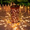 DIBIEECN Birthday Gifts for Women Mom Grandma Wife, Solar Lanterns Outdoor Waterproof, Metal Hanging Lights Garden Decor, LED Decorative Lantern for Patio Porch Backyard,Dragonfly, 1 Pack