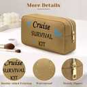 3 x Cruise Makeup Bag Gift Cruise Lovers Gift Cruise Cosmetic Bag for Women Friends Cruise Accessories Cruise Ship Makeup Bag Cruise Lover Summer Vacation Gift Cruise Gifts Ideas Cruise Themed Gift