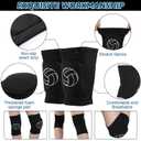 Hungdao 1 Set Volleyball Knee Pad and Arm Sleeve Volleyball Accessories Stuff Forearm Elbow Sleeve Wrist Guard with Protection Pad and Thumb Hole for Women Men Adult(Stylish)