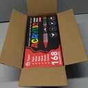 168 Colors Acrylic Paint Markers, Soft Brush Tip Acrylic Markers Set, Paint Pens for Wood, Fabric, Canvas, Glass, Stone, Canvas, Rock Painting and DIY Crafts Art Supplies