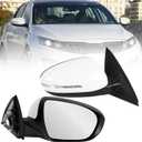 2011 2012 2013 Right Passenger Rear Door Mirror Compatible with Kia Optima EX LX SX View Mirror with Folding/in-housing/Signal Light System/HD Glass,Replace 876202T110 KI1320152(White,5pins)