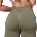 TAYOEA Workout Shorts Women Scrunch Butt Booty Lifting Seamless Biker Shorts for Gym Athletic Yoga (X-Small, Mocha)