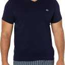 Lacoste Men's Short Sleeve V-Neck Pima Cotton Jersey T-Shirt (4X-Large)