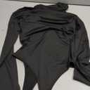 American Trends Womens Long Sleeve Bodysuit Mock Turtleneck Body Suit Tops Sexy Fashion Going Out Leotards Jumpsuit (Small, Black)