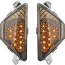 LED Front turn signal light Compatible with KAWASAKI Ninja ZX-6R ZX6R NINJA 300 400 650 1000 ZX-4R LED light Motorcycles Accessories,(Smoke)