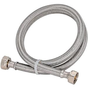 Eastman 36 Inch Steel-Flex Faucet Connector, Braided Stainless Steel Supply Line with 1/2 In. FIP Ends, 48020