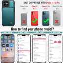 Vinich for iPhone 12/12 Pro Wallet Case with Card Holder, RFID Blocking Credit Slots Kickstand Shockproof Phone Cover Fit for iPhone 12/12 Pro 6.1" Bluish Green