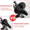 Oversized Bike Seat for Peloton Bike & Bike+, Comfort Seat Cushion Compatible with Peloton, Road or Exercise Bikes, Bicycle Wide Saddle Replacement for Men & Women, Accessories for Peloton