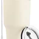 DS 30oz Cream Tumbler Stainless Steel Insulated Travel Mug with Straw Lid Cleaning Brush (30oz Cream)