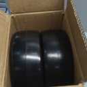 LTNICER (2 Pack) 9x3.50-4" Lawn Mower Flat Free Tires - Front Zero-Turn Smooth Tires for Zero-Turn Mowers, Garden Tractors, Wheelbarrows & More With 3.5"-4"-4.5"-5" Centered Hub,3/4" Bushings,yellow