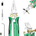 8-in-1 Wire Cutter/Wire Stripper with Voltage Tester and 12-250V AC/DC Dual Alarm For cutting/crimping/stripping/twisting/pulling wires on hot/neutral lines Electrician, HVAC, Automotive Repair Tool