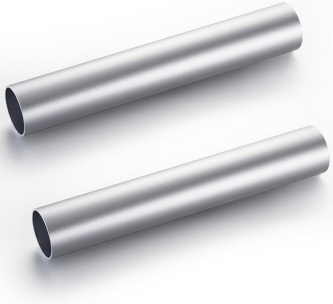 Hicarer 2 Pcs 2" (51mm) OD Straight Aluminum Pipe Tube 11.8" 300mm Long Aluminum Intercooler Pipe Piping Air Intake Tube Brushed Finish