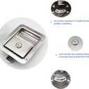 2 Pack Stainless Door Lock Heavy Duty Flush Mount Handle Latch for Trailer Toolbox RV Handle Latch with Gasket Keys