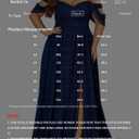 Women's Daily Plus Size Dresses A Line Chiffon Wedding Guest Bridesmaid Maxi Dress Prom Evening Party Cocktail Gown (Blue, XL)