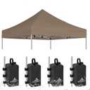 Mrsenloi 10x10 Replacement Canopy Top with 4 Pack Water Weight Bags Included for Pop Up Tent, Waterproof Instant Canopy Top Cover Only