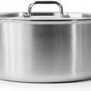 Misen 6.75 QT Stainless Steel Stock Pot with Lid - Stew & Soup Pot with Handles - Large Pot for Cooking