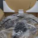 Ceiling Fan with Light, 19.7'' Flush Mount, Remote Control, Timing, Dimmable LED, 6 Wind Speeds, Hidden Blades (Black)