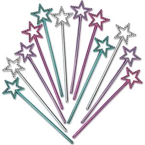 Fun Express - Mini Star Wands - Apparel Accessories - Costume Accessories - Bulk Accessories - 24 Pieces