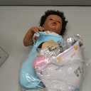 SCOM Realistic Reborn Baby Boy Black- 20 Inch African American Lifelike Newborn Real Life Baby Dolls with Clothes and Soft Body Toy Gift for Kids Age 3+