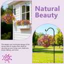 Artificial Flowers Hanging Baskets, 12 Bundles Faux Flower Outdoor Hanging Basket Spring Summer Decoration, Fake Flowers Plants for Porch Patio Balcony Home Yard Decor