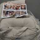 Dog Car Seat for Small Dogs, Portable Puppy Car Seat of Easy Installation, Fashionable Pet Carrier Bag with Large Pockets, Machine Washable Dog Booster Seat (Striped Khaki)