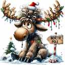 Christmas Stamped Cross Stitch Kits for Beginners Adults,Deer Patterns Dimensions Needlepoint Art Crafts,Counted Cross Stitch Kits Embroidery Kits for Beginners Adults for Home Decor 13.8x13.8 inch