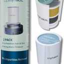 2 Pack - MyHalos Fixed Hard Water Shower Filter Cartridge Replacement - Home, Travel Power Filtered Shower Head Filter, Chlorine & Heavy Metal Removal - Water Softener, High Pressure- 6 Months Worth