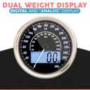 Adamson Hybrid 2-in-1 Analog & Digital Weighing Scale for Body Weight up to 400lbs - Thick Tempered Glass - Extra Large Display - Easy to Read Digital Bathroom Scale - New Version - Black Matrix