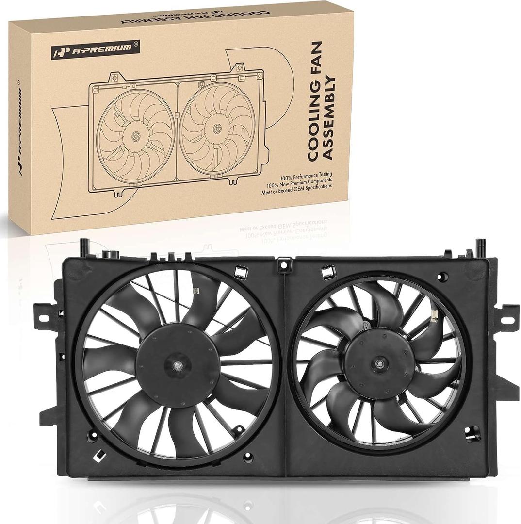 A-Premium Engine Radiator Cooling Fan Assembly Compatible with Select Chevrolet, Buick & Pontiac Models - Impala 2006-2013, Impala Limited 2014-2016, Monte Carlo, Lacrosse 2008-2009, Grand Prix
