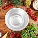 ABOOFAN Large Aluminum Basin 11.22In Multipurpose Kitchen Wash Basin for Fruits Vegetables Salad Mixing and Food Prep Metal Bowl