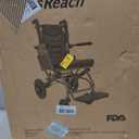 Ultra Lightweight Folding Wheelchair for Seniors & Adults, Portable Transport Chair, 12" PU Rear Wheels, Supports 300lbs, Compact for Daily Use & Travel