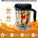 64oz Low-Profile Blender Pitcher Compatible with Vitamix 5200/7500/5000/6300/750/E310/VM0102/VM0103/VM0197- BPA-Free Container Jar Cup for Classic & Explorian Series Etc