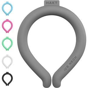 Neck Cooling Tube, Cooling Wrap for Summer, Reusable Ice Ring Neck Cooler for Heat Outdoor Sports, Outdoor Workers (Gray)