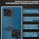 Tourna Ballport Tennis Ball Hopper Holds 80 Balls Durable and Lightweight Blue