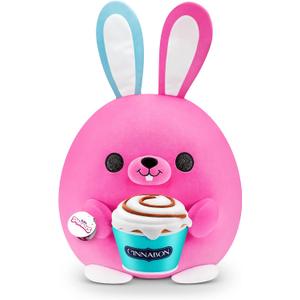 ZURU Snackles (Cinnabon Bunny Super Sized 14 inch Plush by ZURU, Ultra Soft Plush, Collectible Plush with Real Licensed Brands, Stuffed Animal