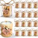 MTLEE 16 Pack Wooden Tealight Candle Holders Kit Guest Gifts for Wedding Baby Shower Baptism Christening Housewarming Party Handmade Thank You Candle with Card Box Rope(Boho)