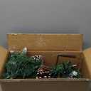 DR.DUDU 15 Inch Outdoor Christmas Decorations Urn Filler for Front Porch- 2 Pack Lighted Christmas Pot Fillers with Stake, Xmas Pine Trees with Timer for Outside Home Dcor