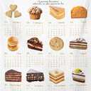 2026 Dessert Calendar Tapestry, 70x100cm Sweet Food Wall Hanging, Aesthetic Home Decor with Hook & 2 Pcs 3M Adhesive Dots for Bedroom Kitchen (Dessert)