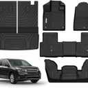 YITAMOTOR Floor Mats & Trunk Mat with Backrest Mat Fit for Honda Pilot 2025 2024 2023, All-Weather Honda Pilot Car Mats 7/8 Passenger Full Set Automobile mats, Black